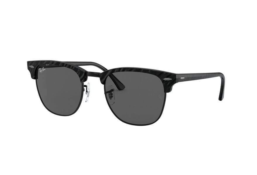 RAY-BAN RB3016 CLUBMASTER » TOP WRINKLED BLACK ON BLACK