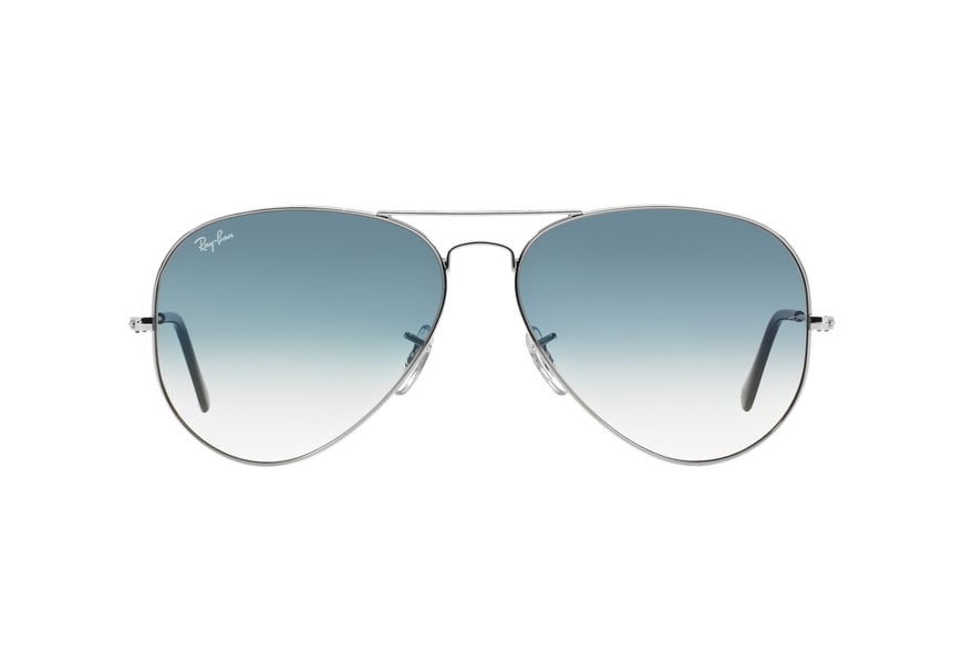 RAY-BAN RB3025 AVIATOR LARGE METAL » SILVER CRYSTAL GRADIENT LIGHT BLUE
