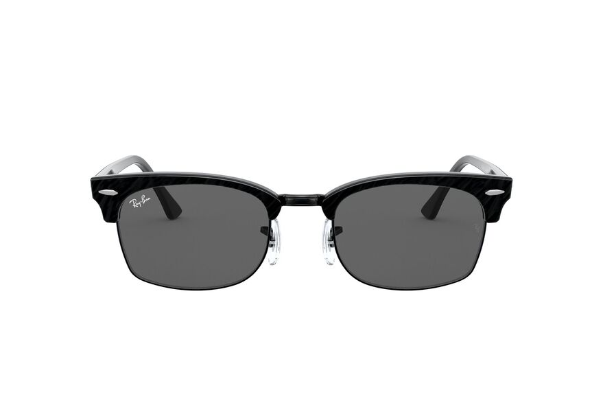 RAY-BAN CLUBMASTER SQUARE » TOP WRINKLED BLACK ON BLACK