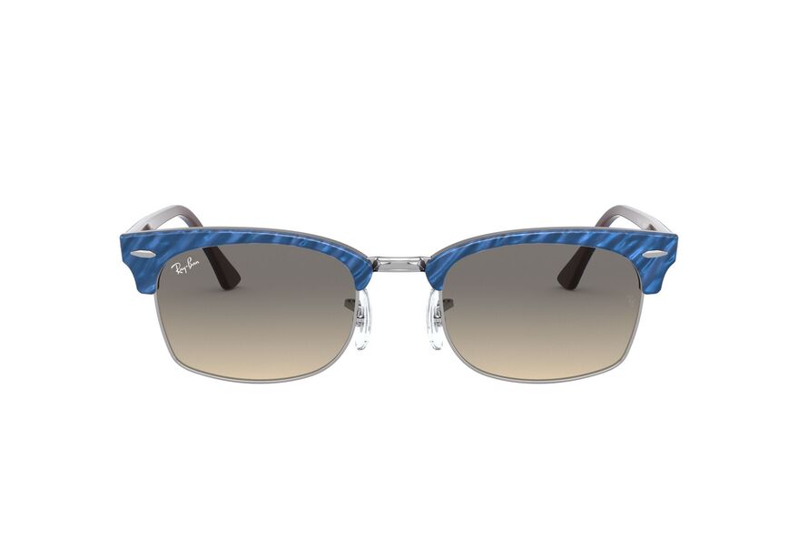 RAY-BAN CLUBMASTER SQUARE » TOP WRINKLED BLUE ON BROWN