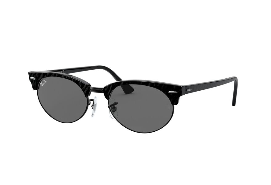 RAY-BAN CLUBMASTER OVAL » TOP WRINKLED BLACK ON BLACK