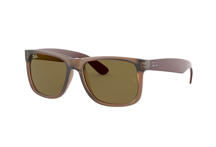 RAY-BAN RB4165 JUSTIN » RUBBER TRANSPARENT LIGHT BROWN