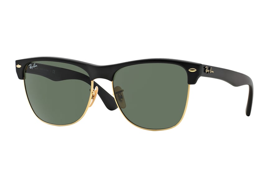 RAY-BAN RB4175 CLUBMASTER OVERSIZED » DEMI SHINY BLACK CRYSTAL GREEN