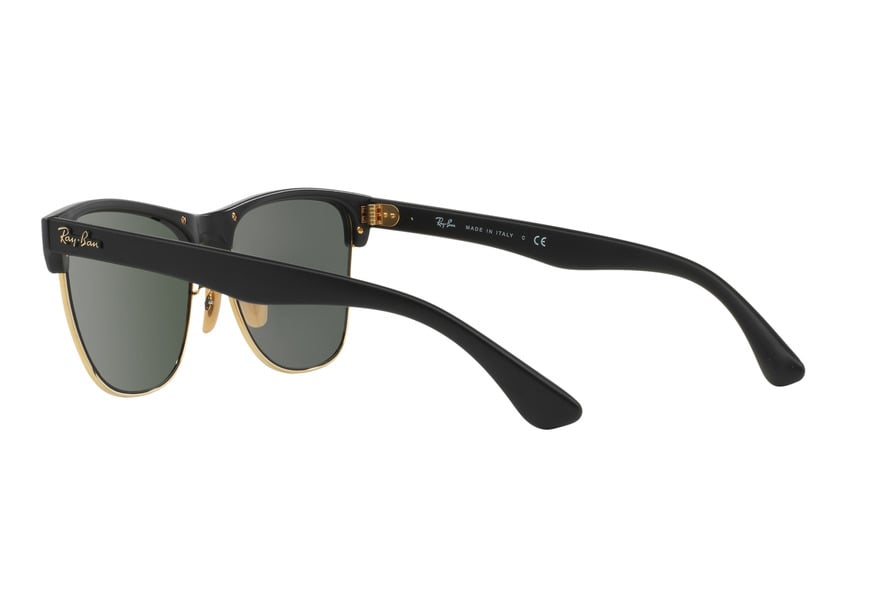 RAY-BAN RB4175 CLUBMASTER OVERSIZED » DEMI SHINY BLACK CRYSTAL GREEN