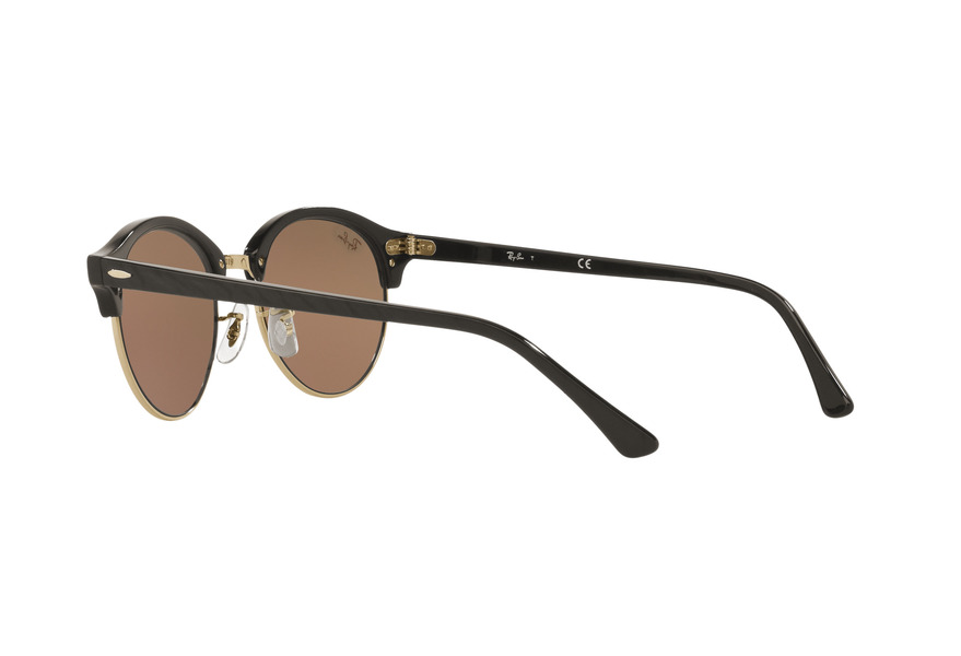 RAY-BAN RB4246 CLUBROUND » TOP WRINKLED BLACK ON BLACK