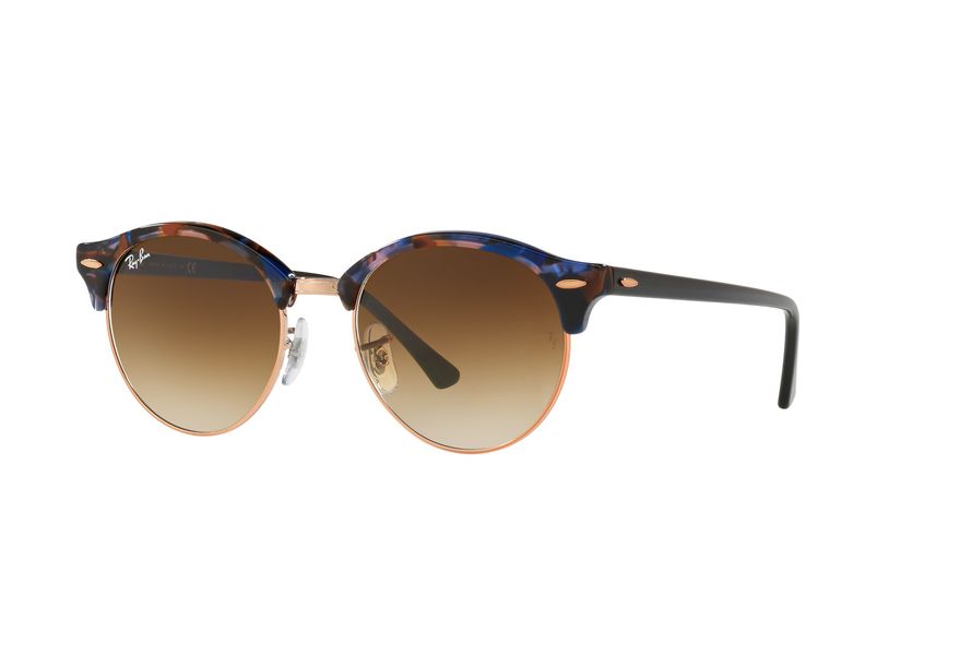 RAY-BAN RB4246 CLUBROUND » SPOTTED BROWN/BLUE