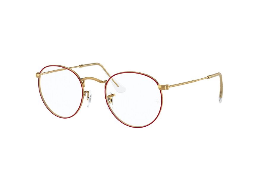 RAY-BAN ROUND METAL RX3447V » RED ON LEGEND GOLD