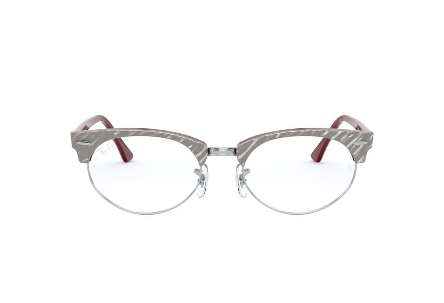RAY-BAN RX3946V » TOP WRINKLED GREY ON BORDEAUX