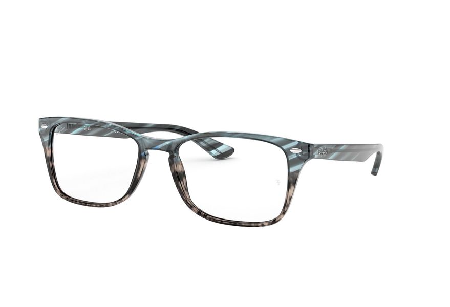 RAY-BAN RX5228M » BLUE GRADIENT GREY STRIPPED